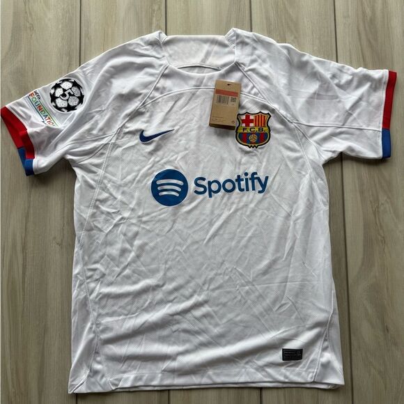 Nike Barcelona Soccer Jersey (Away 23/24) White L NWT - Picture 4 of 7